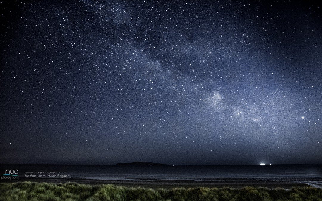 Milky Way over Lambay Island Dublin Ireland - Nua Photography