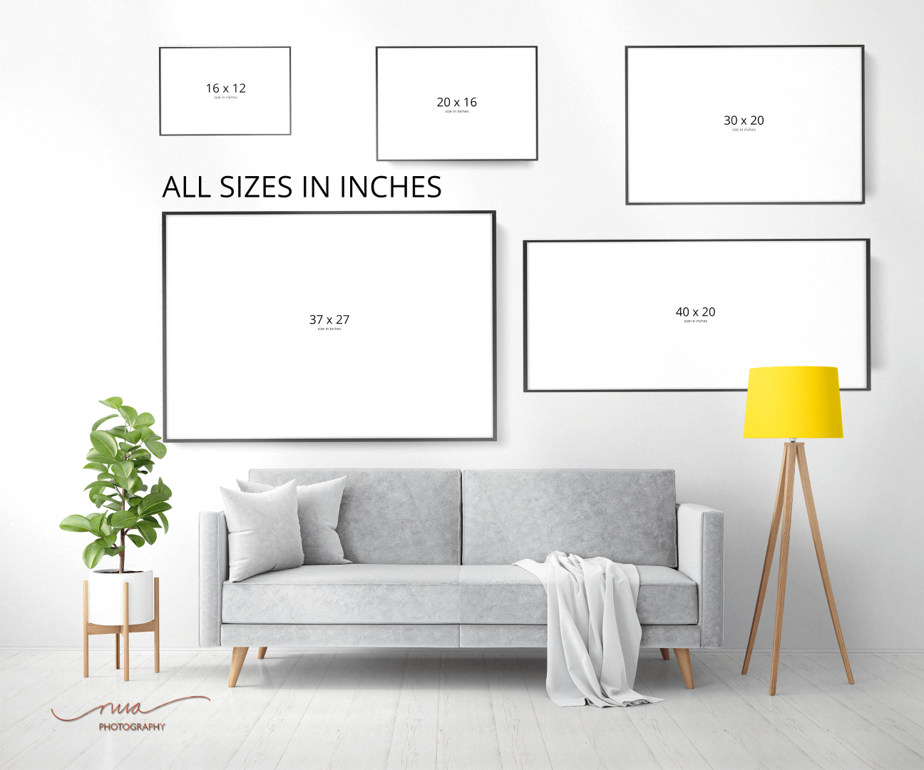 Frame Size Guide Nua Photography