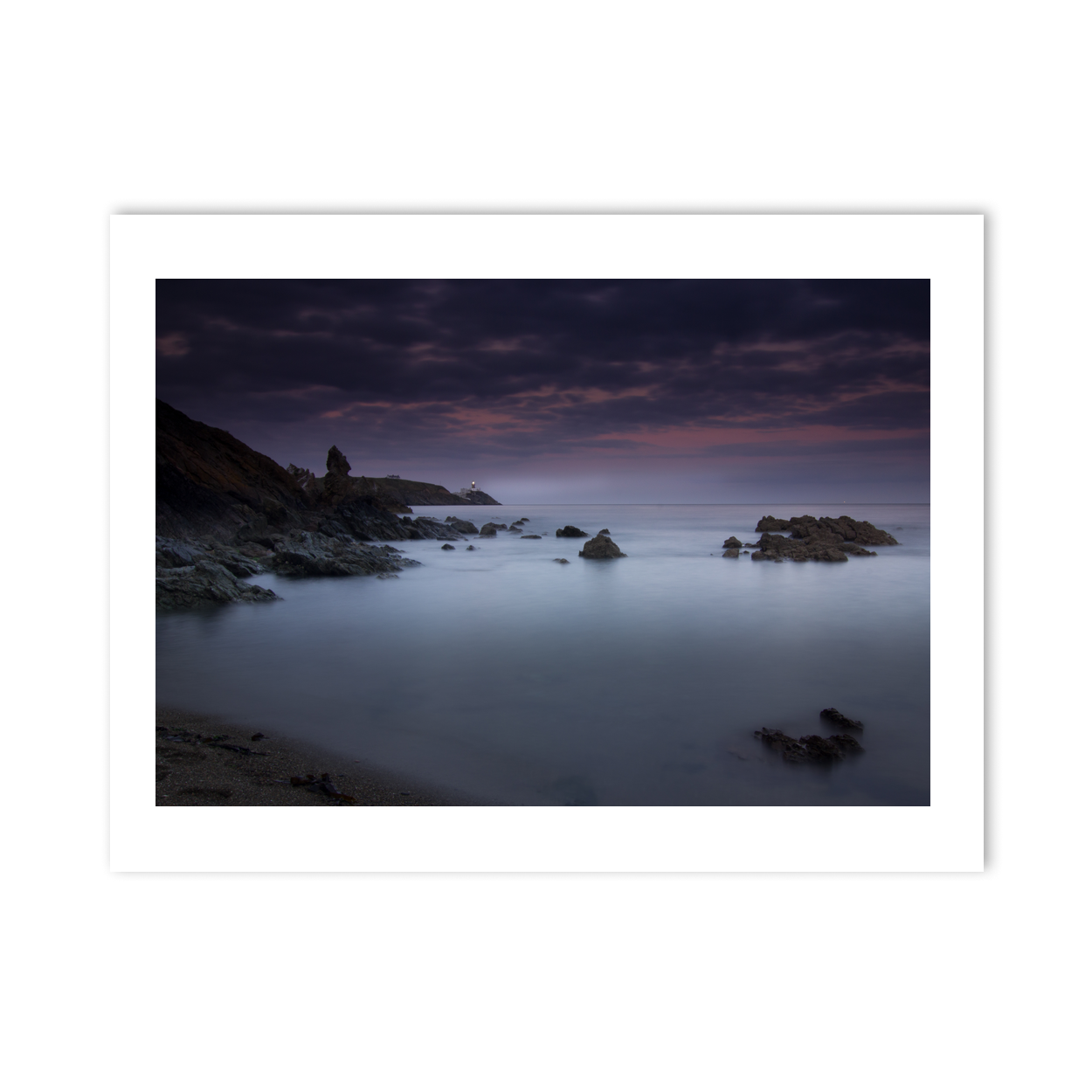 Nua Photography Print After Dark at the Bailey Lighthouse Howth, Co. Dublin Bailey Lighthouse Howth After Dark Print | Nua Photography