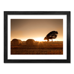 Nua Photography Print After The Harvest Hay Bales at Sunset, Balbriggan Co. Dublin After The Harvest Balbriggan Sunset | Nua Photography