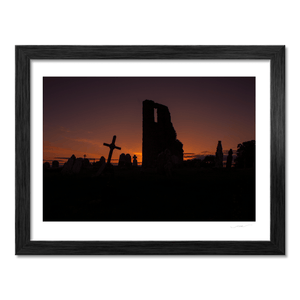 ancient-church-ruins-graveyard-sunset-silhouette BF