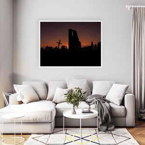 ancient-church-ruins-graveyard-sunset-silhouette WFW