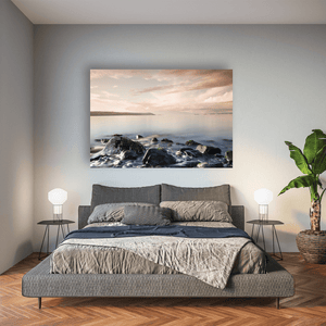 antrim-coast-rocky-shore-calm-sunset Pano