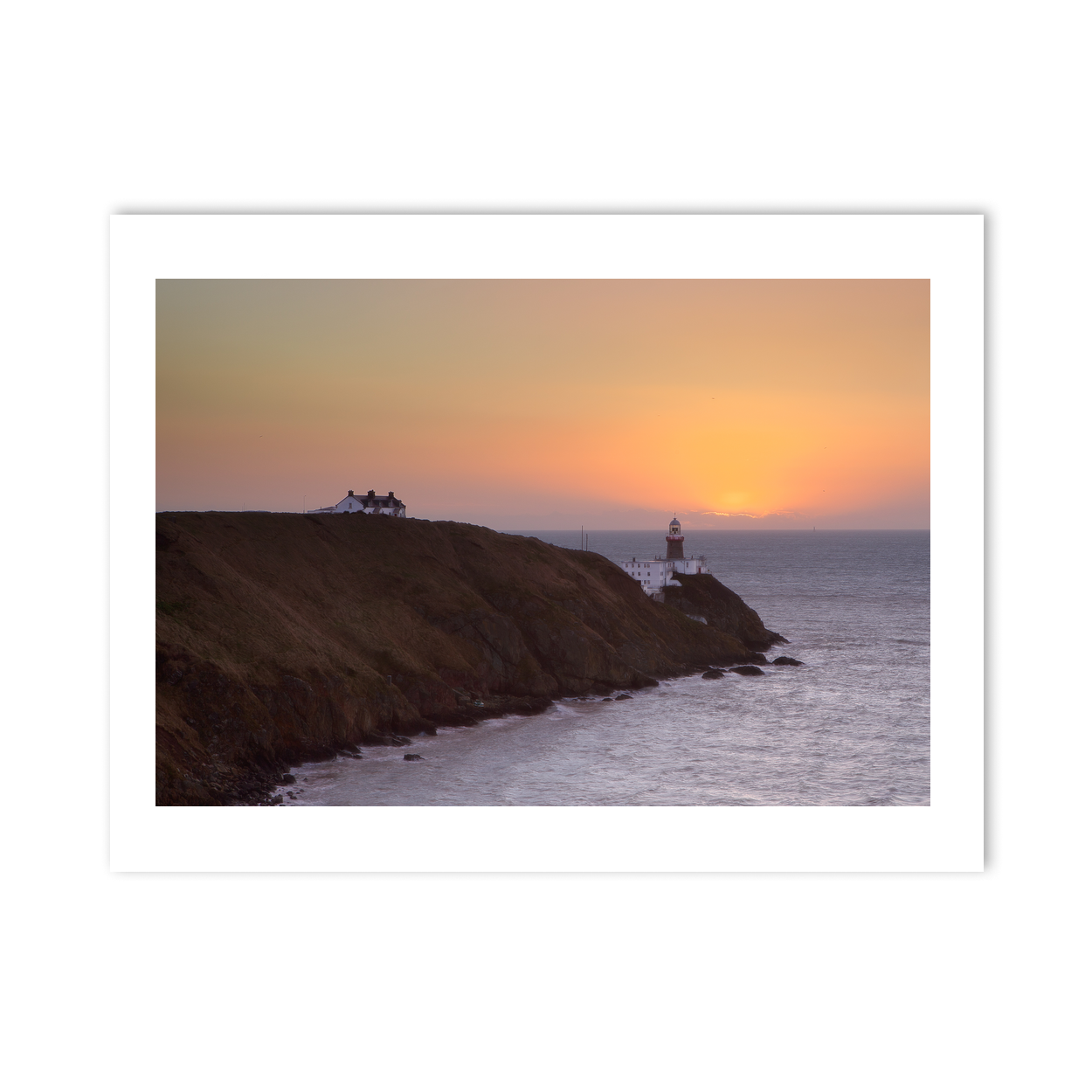 Nua Photography Print Baily Lighthouse at Sunset, Howth Co. Dublin Baily Lighthouse Howth Sunset Print | Nua Photography