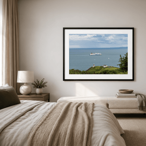 Nua Photography Print Baily Lighthouse with Stena Line Ferry Passing, Howth Co. Dublin Baily Lighthouse Howth with Ferry | Nua Photography