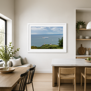 Nua Photography Print Baily Lighthouse with Stena Line Ferry Passing, Howth Co. Dublin Baily Lighthouse Howth with Ferry | Nua Photography