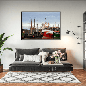 Nua Photography Print Balbriggan Harbour Fishing Boats and Lighthouse, Co. Dublin Balbriggan Harbour Fishing Boats Print | Nua Photography