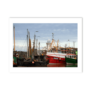 Nua Photography Print Balbriggan Harbour Fishing Boats and Lighthouse, Co. Dublin Balbriggan Harbour Fishing Boats Print | Nua Photography