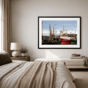 Nua Photography Print Balbriggan Harbour Fishing Boats and Lighthouse, Co. Dublin Balbriggan Harbour Fishing Boats Print | Nua Photography