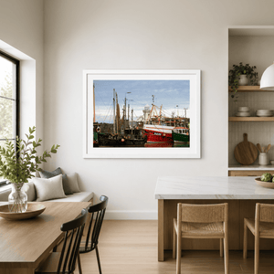 Nua Photography Print Balbriggan Harbour Fishing Boats and Lighthouse, Co. Dublin Balbriggan Harbour Fishing Boats Print | Nua Photography