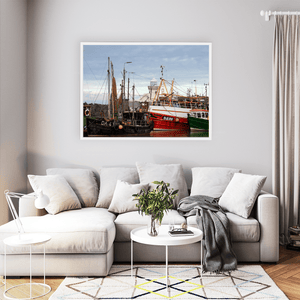 Nua Photography Print Balbriggan Harbour Fishing Boats and Lighthouse, Co. Dublin Balbriggan Harbour Fishing Boats Print | Nua Photography