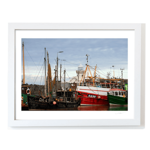Nua Photography Print Balbriggan Harbour Fishing Boats and Lighthouse, Co. Dublin Balbriggan Harbour Fishing Boats Print | Nua Photography