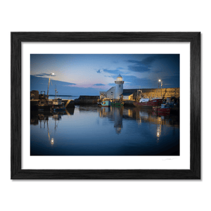 Nua Photography Print Balbriggan Harbour Lighthouse at Blue Hour, Co. Dublin (2) Balbriggan Harbour Lighthouse Blue Hour | Nua Photography