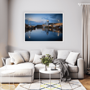 Nua Photography Print Balbriggan Harbour Lighthouse at Blue Hour, Co. Dublin (2) Balbriggan Harbour Lighthouse Blue Hour | Nua Photography