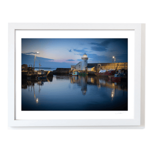 Nua Photography Print Balbriggan Harbour Lighthouse at Blue Hour, Co. Dublin (2) Balbriggan Harbour Lighthouse Blue Hour | Nua Photography