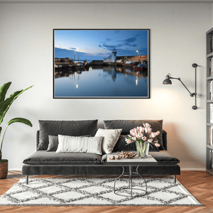 Nua Photography Print Balbriggan Harbour Lighthouse at Blue Hour, Co. Dublin Balbriggan Harbour Lighthouse Blue Hour | Nua Photography