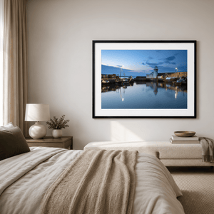 Nua Photography Print Balbriggan Harbour Lighthouse at Blue Hour, Co. Dublin Balbriggan Harbour Lighthouse Blue Hour | Nua Photography