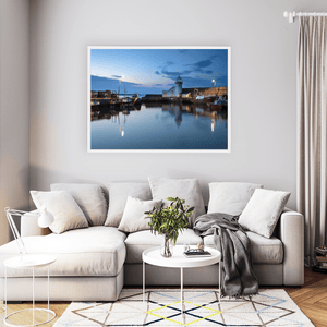 Nua Photography Print Balbriggan Harbour Lighthouse at Blue Hour, Co. Dublin Balbriggan Harbour Lighthouse Blue Hour | Nua Photography