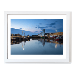 Nua Photography Print Balbriggan Harbour Lighthouse at Blue Hour, Co. Dublin Balbriggan Harbour Lighthouse Blue Hour | Nua Photography