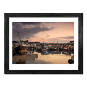 Nua Photography Print Balbriggan Harbour Fishing Boats at Sunset, Co. Dublin Balbriggan Harbour Sunset Photography Print | Nua | Nua
