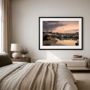 Nua Photography Print Balbriggan Harbour Fishing Boats at Sunset, Co. Dublin Balbriggan Harbour Sunset Photography Print | Nua | Nua