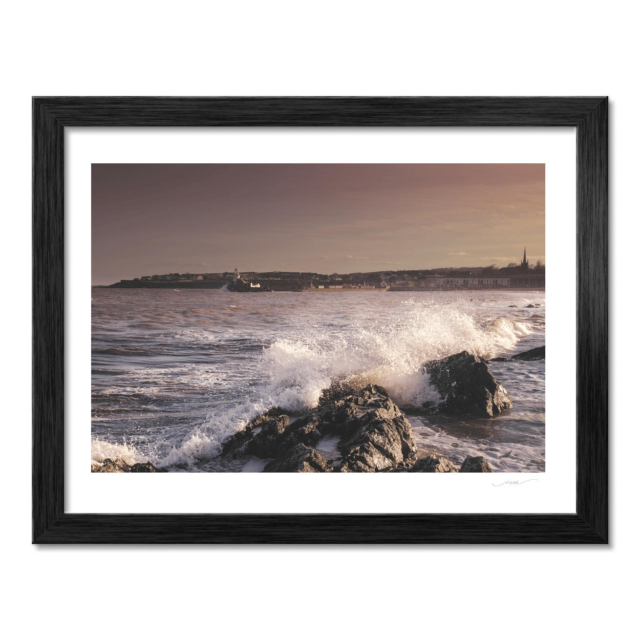 Nua Photography Print Waves Crashing on Rocks at Balbriggan Harbour, Co. Dublin Balbriggan Harbour Waves Crashing | Nua Photography