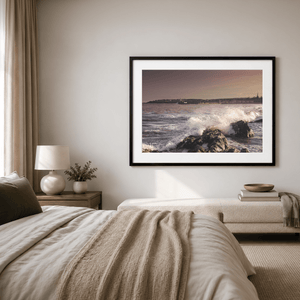 Nua Photography Print Waves Crashing on Rocks at Balbriggan Harbour, Co. Dublin Balbriggan Harbour Waves Crashing | Nua Photography