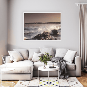 Nua Photography Print Waves Crashing on Rocks at Balbriggan Harbour, Co. Dublin Balbriggan Harbour Waves Crashing | Nua Photography