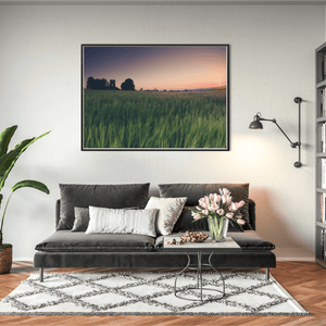 Nua Photography Print Balbriggan Tower and Barley Field at Sunset, Co. Dublin Balbriggan Tower Barley Field Sunset Print | Nua Photography