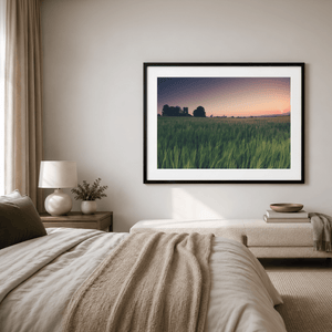 Nua Photography Print Balbriggan Tower and Barley Field at Sunset, Co. Dublin Balbriggan Tower Barley Field Sunset Print | Nua Photography