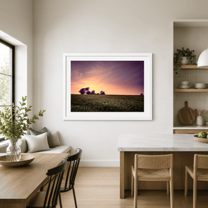 Nua Photography Print Balbriggan Tower in Wheat Field at Sunset, Co. Dublin Balbriggan Tower Wheat Field Sunset Print | Nua Photography