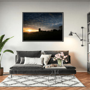 Nua Photography Print Baldungan Church Ruins at Sunset, Skerries Co. Dublin Baldungan Church Sunset Silhouette | Nua Photography