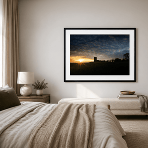 Nua Photography Print Baldungan Church Ruins at Sunset, Skerries Co. Dublin Baldungan Church Sunset Silhouette | Nua Photography