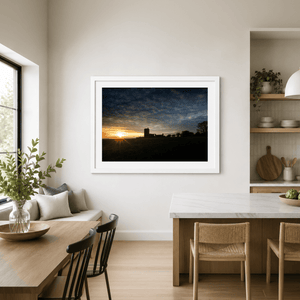Nua Photography Print Baldungan Church Ruins at Sunset, Skerries Co. Dublin Baldungan Church Sunset Silhouette | Nua Photography