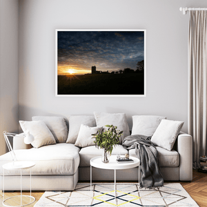 Nua Photography Print Baldungan Church Ruins at Sunset, Skerries Co. Dublin Baldungan Church Sunset Silhouette | Nua Photography