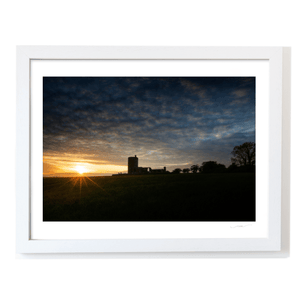 Nua Photography Print Baldungan Church Ruins at Sunset, Skerries Co. Dublin Baldungan Church Sunset Silhouette | Nua Photography