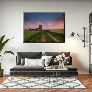 Nua Photography Print Baldungan Church Tower at Evening Sunset, Skerries Co. Dublin Baldungan Church Tower Sunset Print | Nua Photography