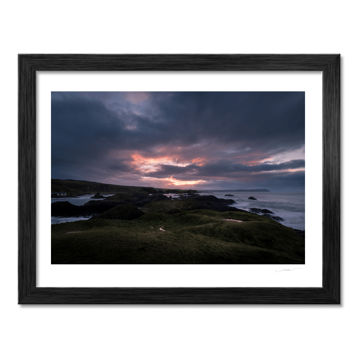 ballintoy-harbour-dramatic-sunset-stormy-sky PM
