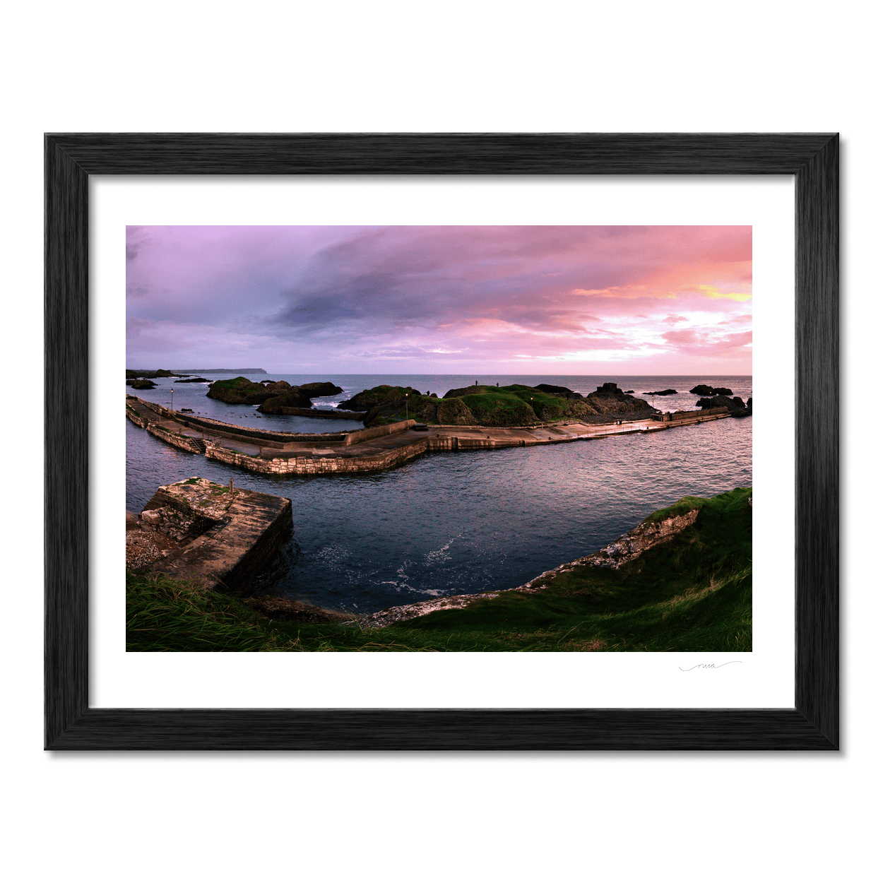 ballintoy-harbour-sunset-pink-sky PM