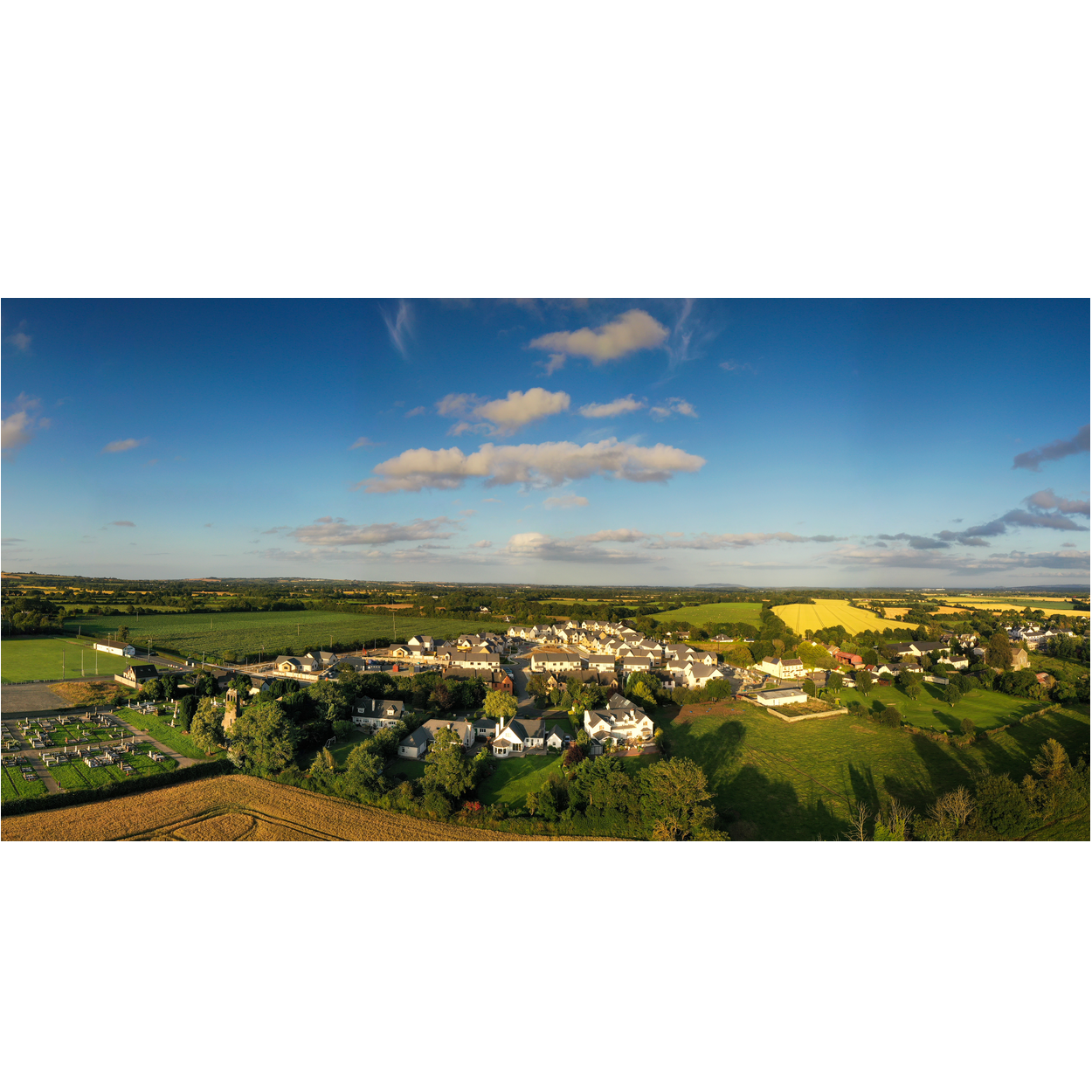 ballyboughal-village-evening-light-aerial PM