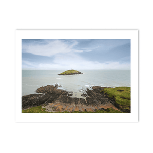Nua Photography Print Ballycotton Island Lighthouse from the Cliffs, Co. Cork Ballycotton Lighthouse Coastal View Print | Nua Photography