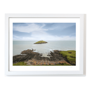 Nua Photography Print Ballycotton Island Lighthouse from the Cliffs, Co. Cork Ballycotton Lighthouse Coastal View Print | Nua Photography