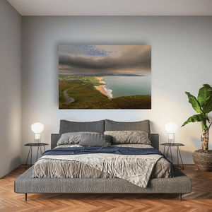 ballymastocker-bay-dramatic-sky-aerial-view Pano