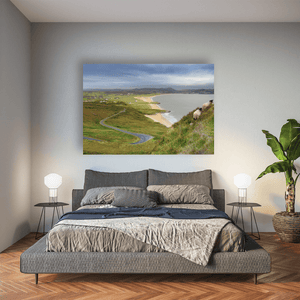 ballymastocker-bay-sheep-winding-road Pano