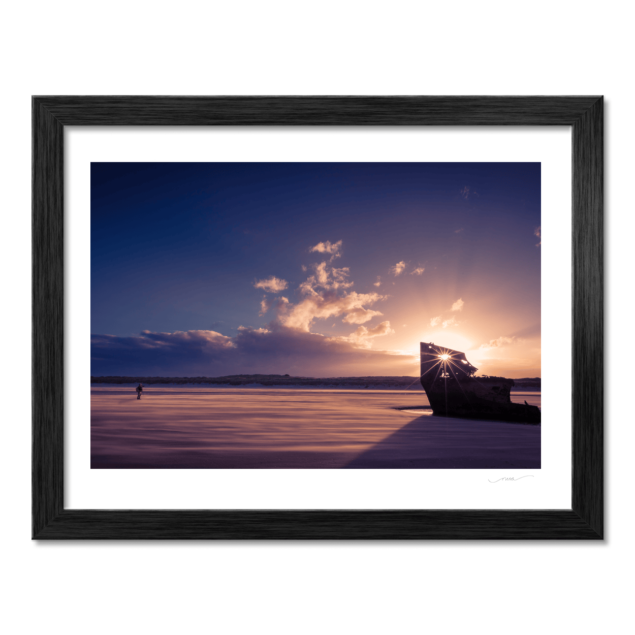 baltray-shipwreck-sunset-sunburst PM