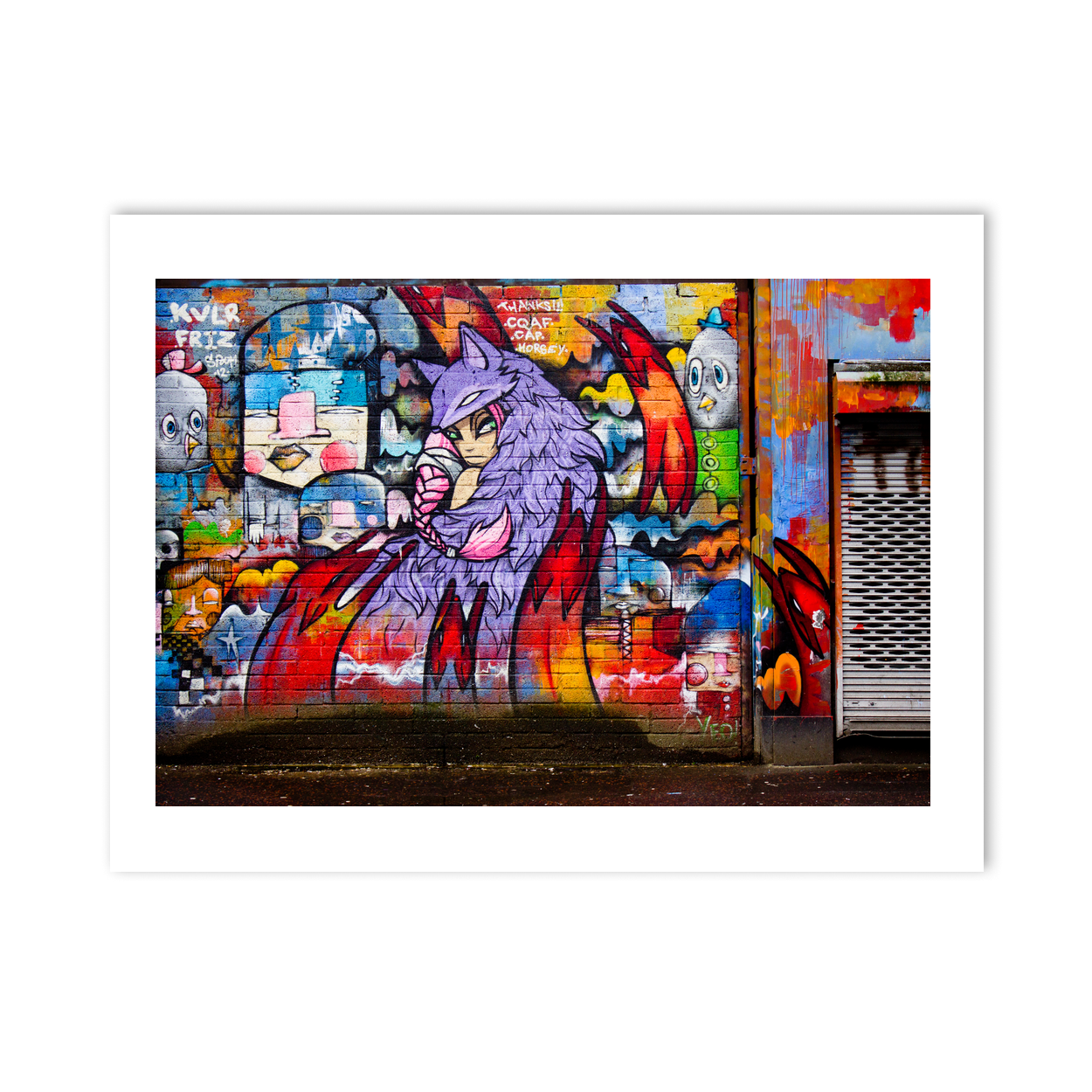 belfast-street-art-purple-wolf-girl-mural PM