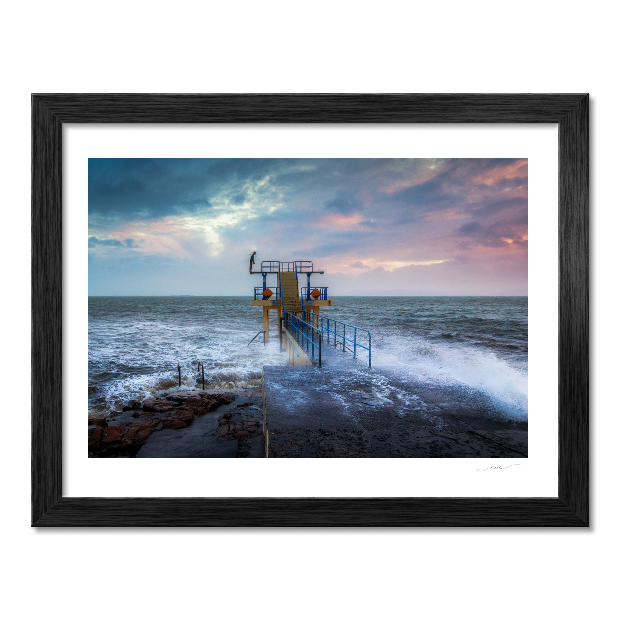 blackrock-diving-tower-stormy-sunset-2 PM