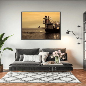 Nua Photography Print Blackrock Diving Tower at Sunset with Swimmers, Salthill, Co. Galway Blackrock Diving Tower Sunset Salthill Print | Nua Photography