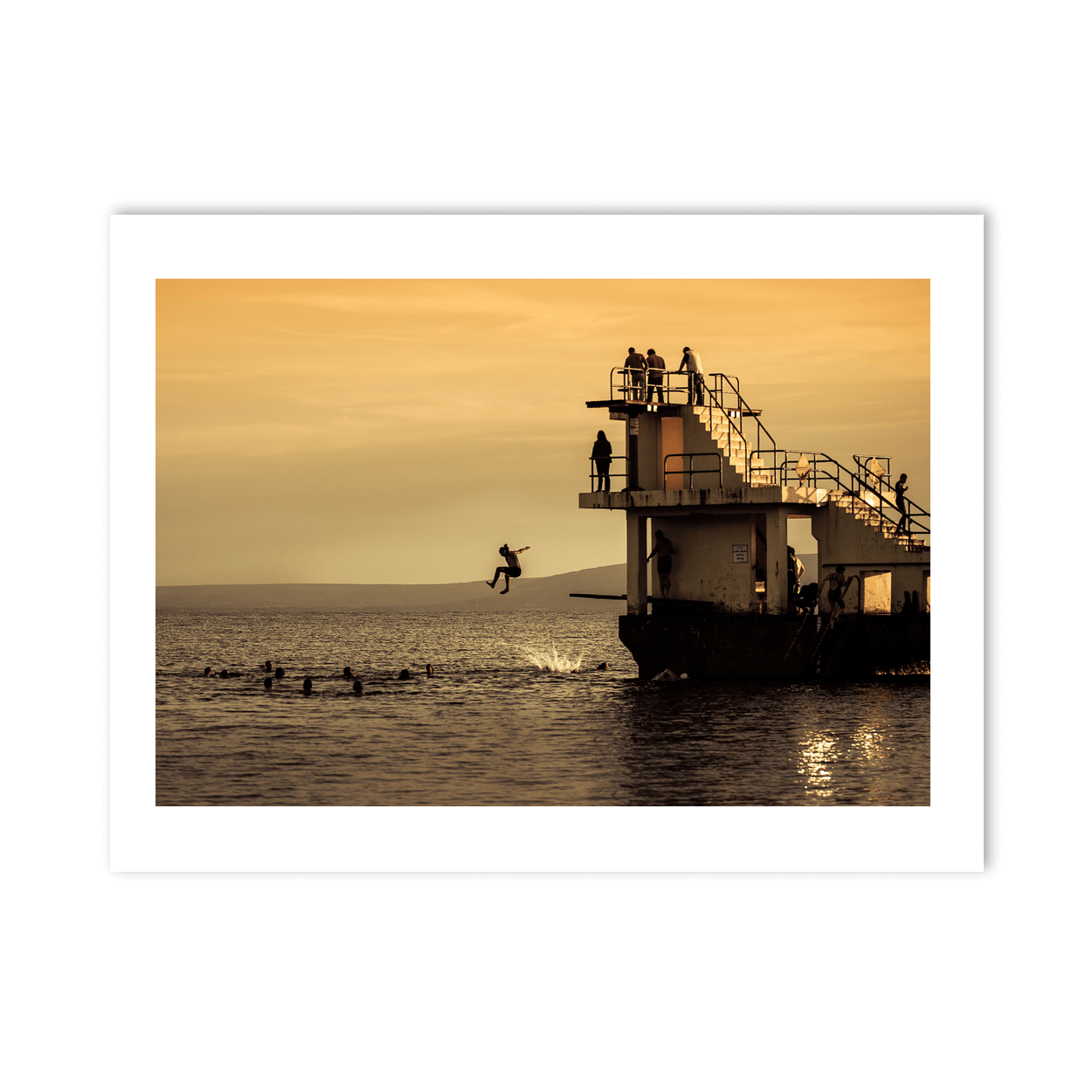blackrock-diving-tower-sunset-swimmers PM