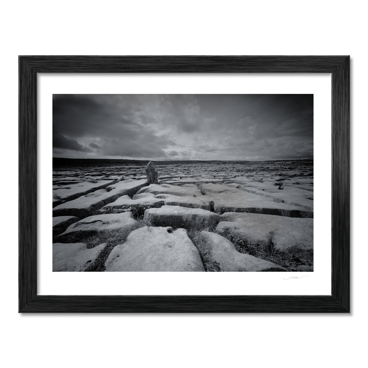 burren-limestone-pavement-standing-stone PM